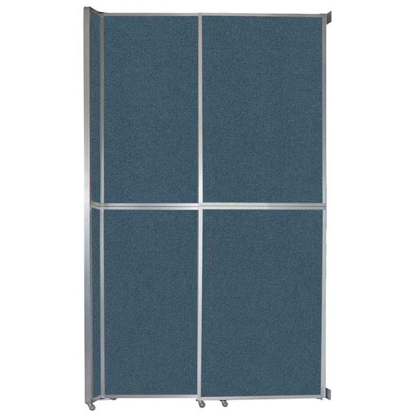 Versare Operable Wall Sliding Room Divider 6'10" x 12'3" Caribbean